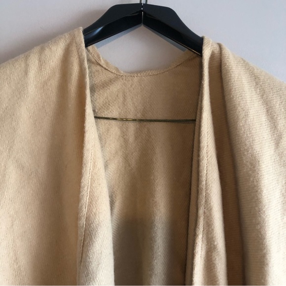 Beautiful lite brown fringed wrap/shawl cover perfect for those fall days/nights - Picture 3 of 16